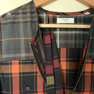 Billy Reid Plaid Yoked T-Shirt Dress - Never Worn